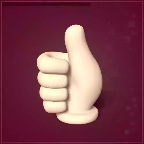Cartoon Hand Figurine Low-poly 3D model