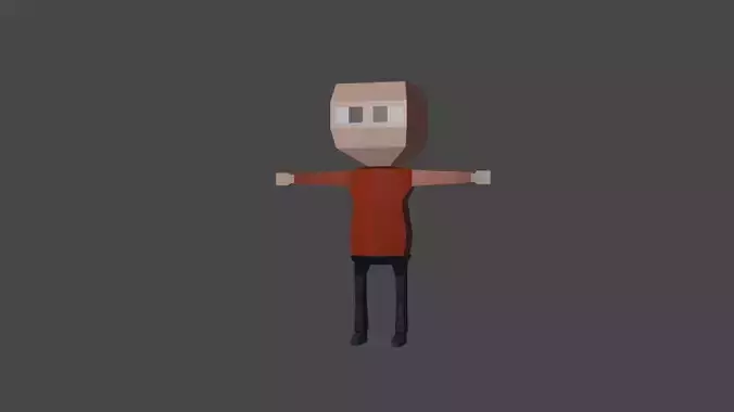 Low Poly Character knife