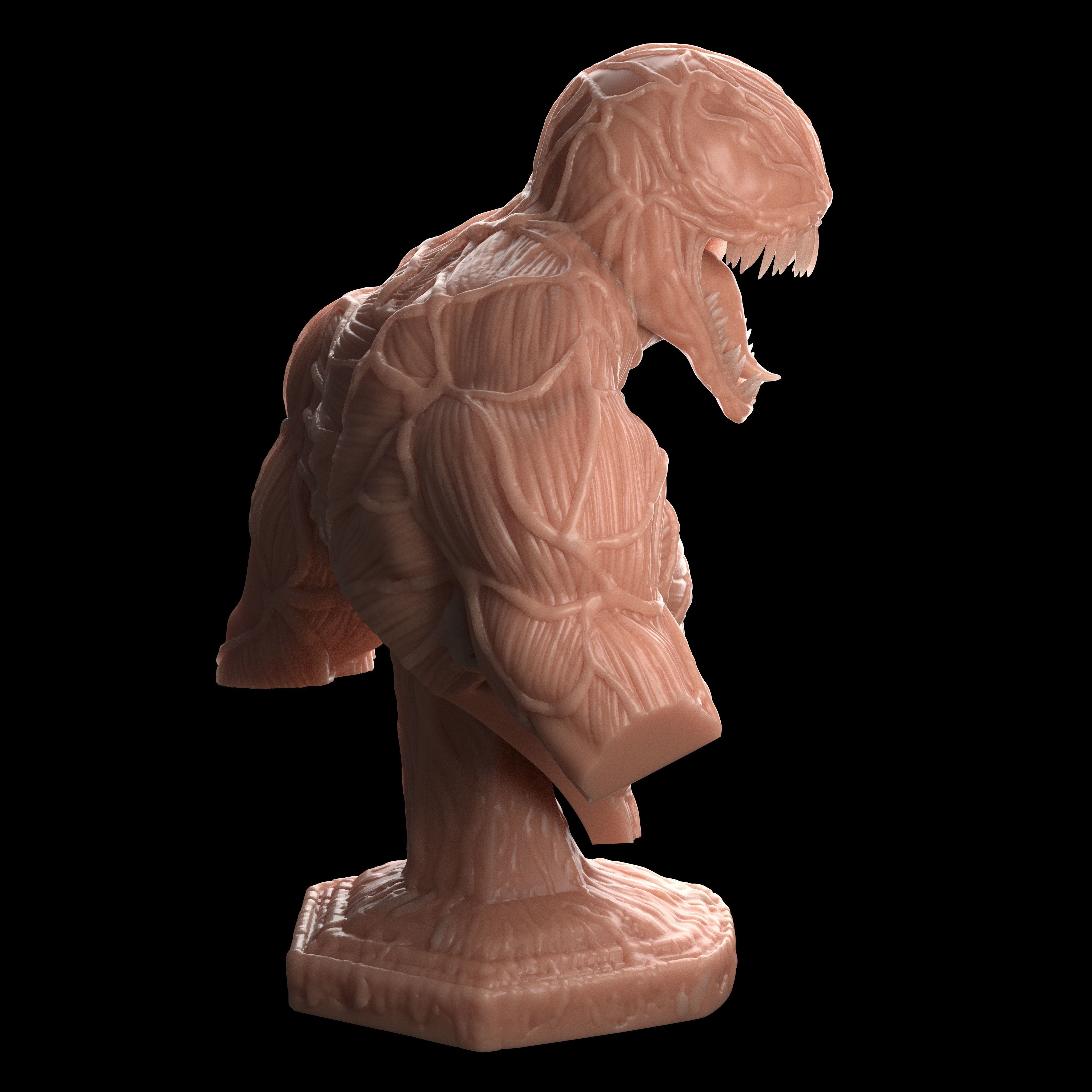 Carnage 3D print model human bust 3D print model_7