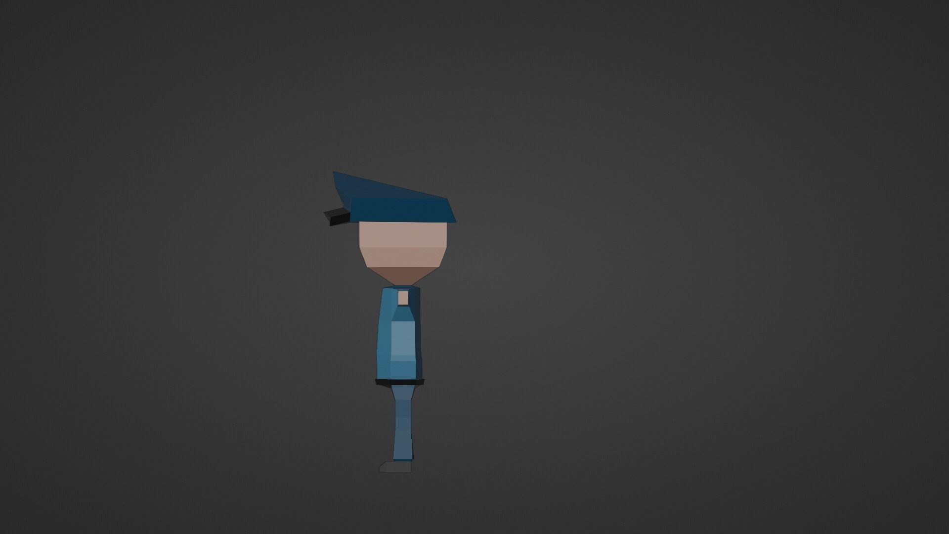 Police Man Low Poly  Free low-poly 3D model_2