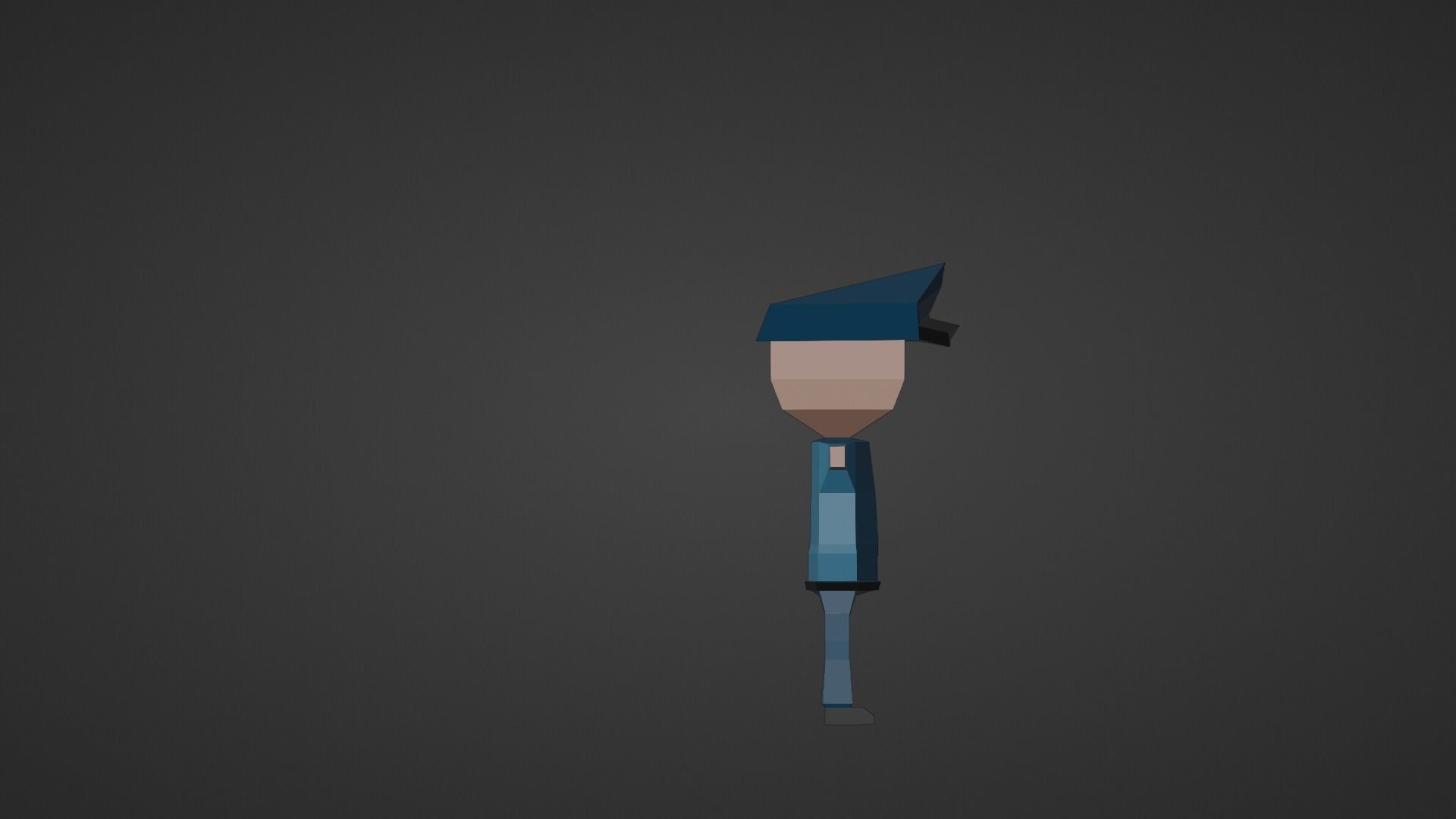 Police Man Low Poly  Free low-poly 3D model_1