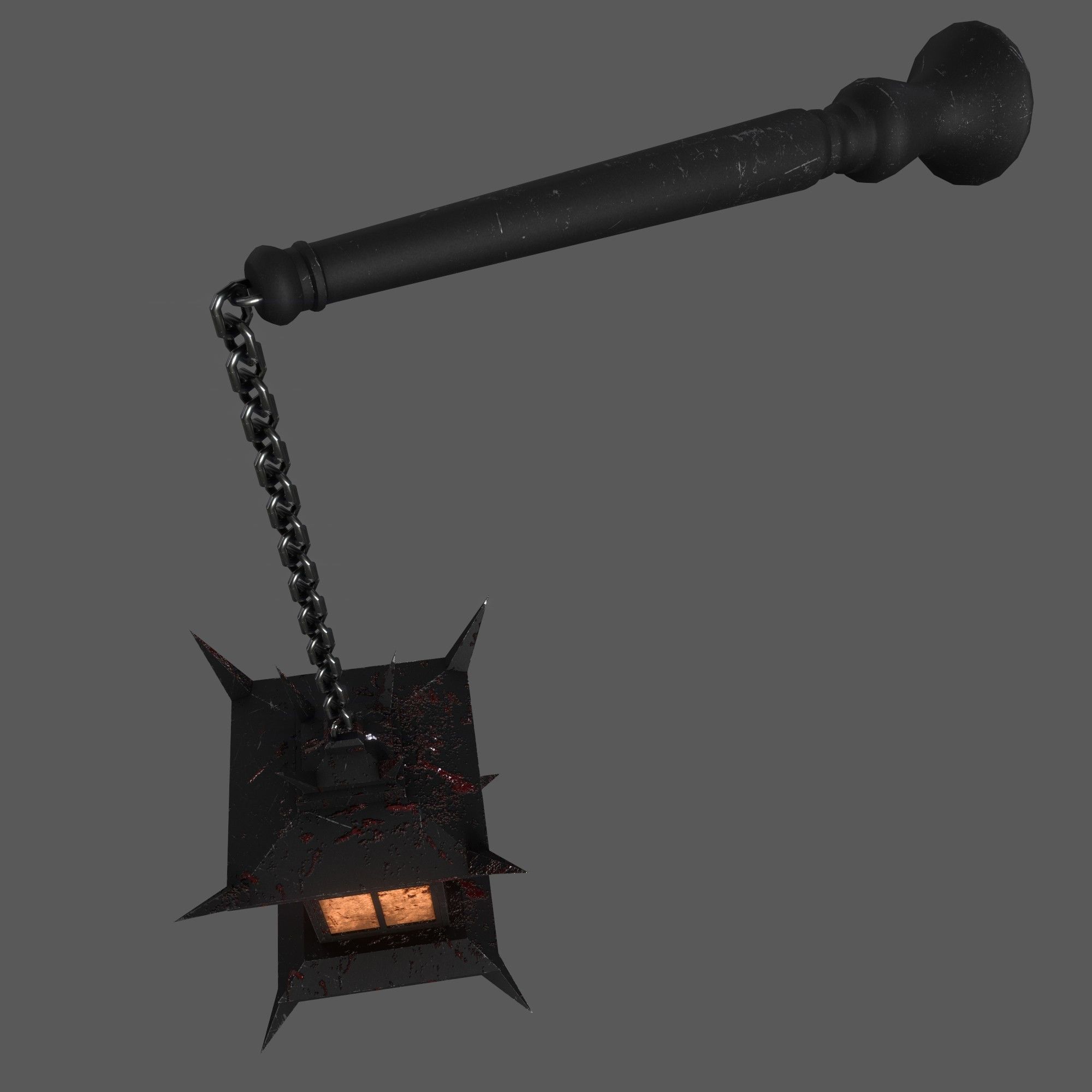 Lantern Flail 3D model_2