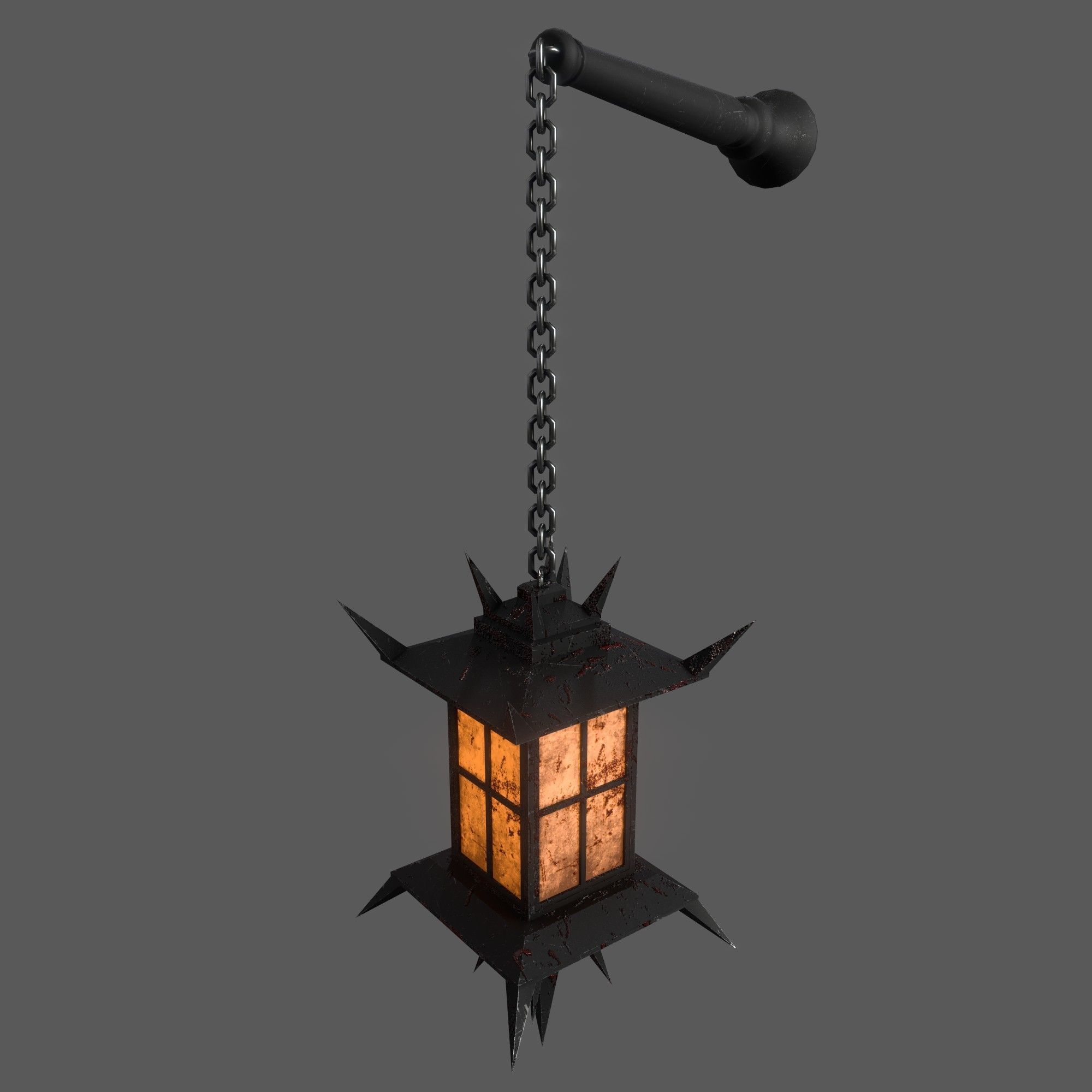 Lantern Flail 3D model_1