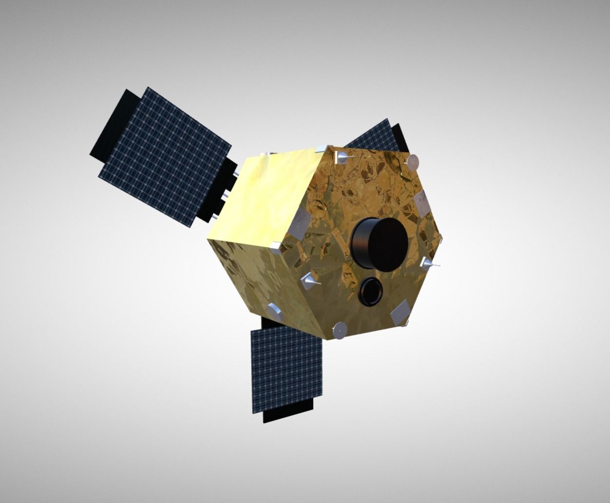 Gokturk-2 LEO Satellite  Low-poly 3D model_2