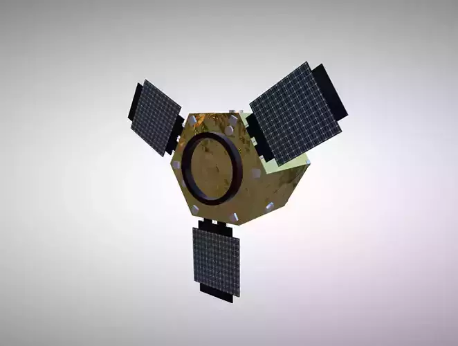 Gokturk-2 LEO Satellite  Low-poly 3D model
