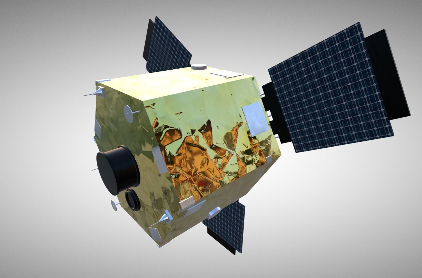 Gokturk-2 LEO Satellite  Low-poly 3D model_3