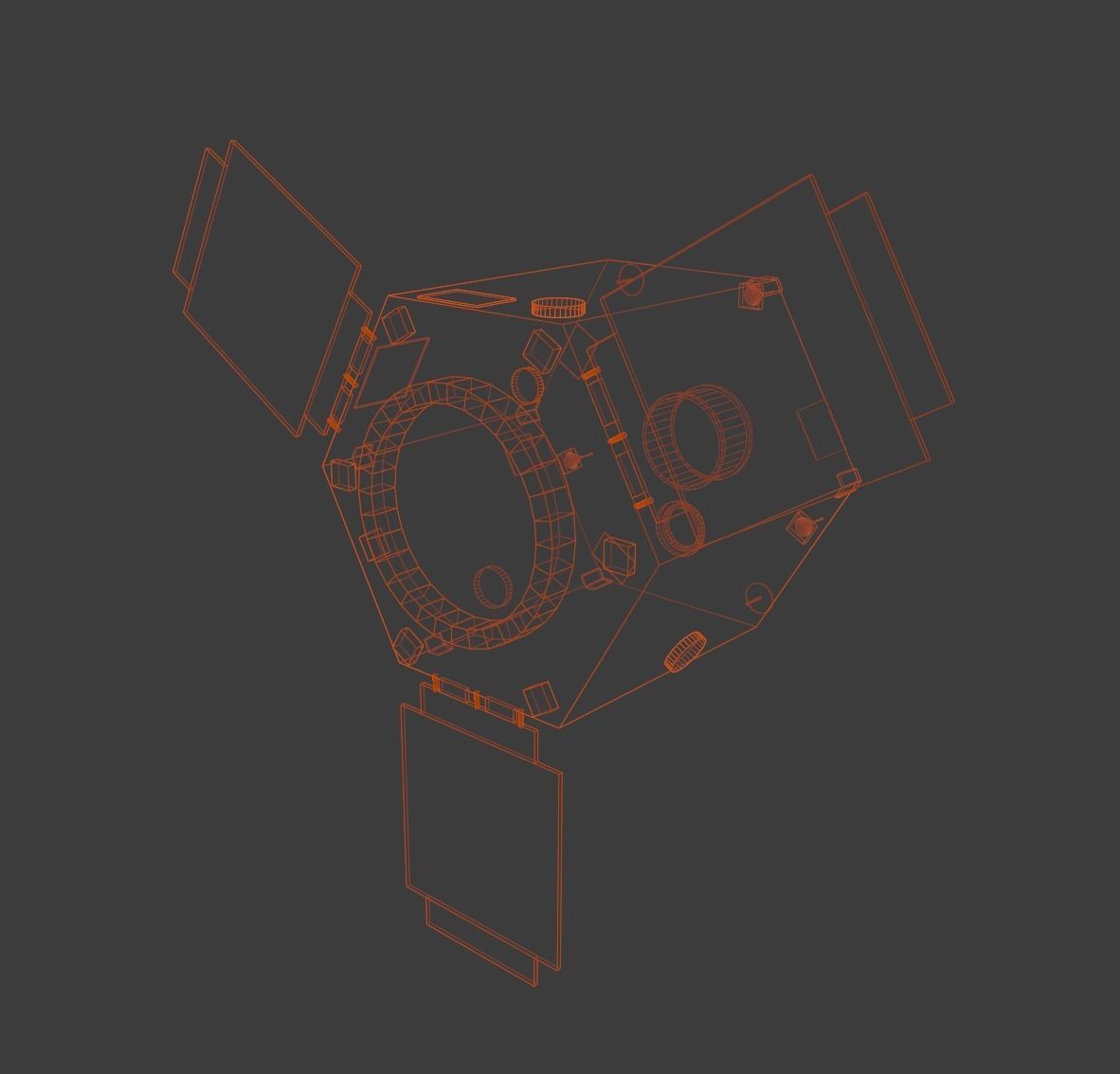 Gokturk-2 LEO Satellite  Low-poly 3D model_6
