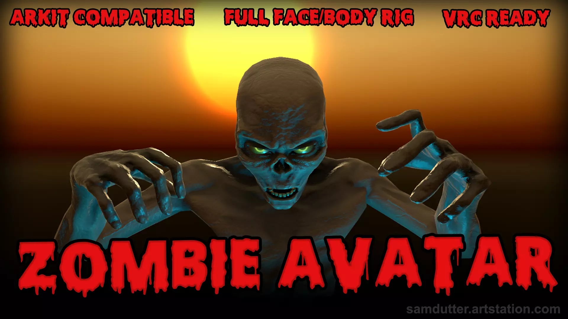 ZOMBIE - Unity NPC and  VRChat  Ready Character Low-poly 3D model_0