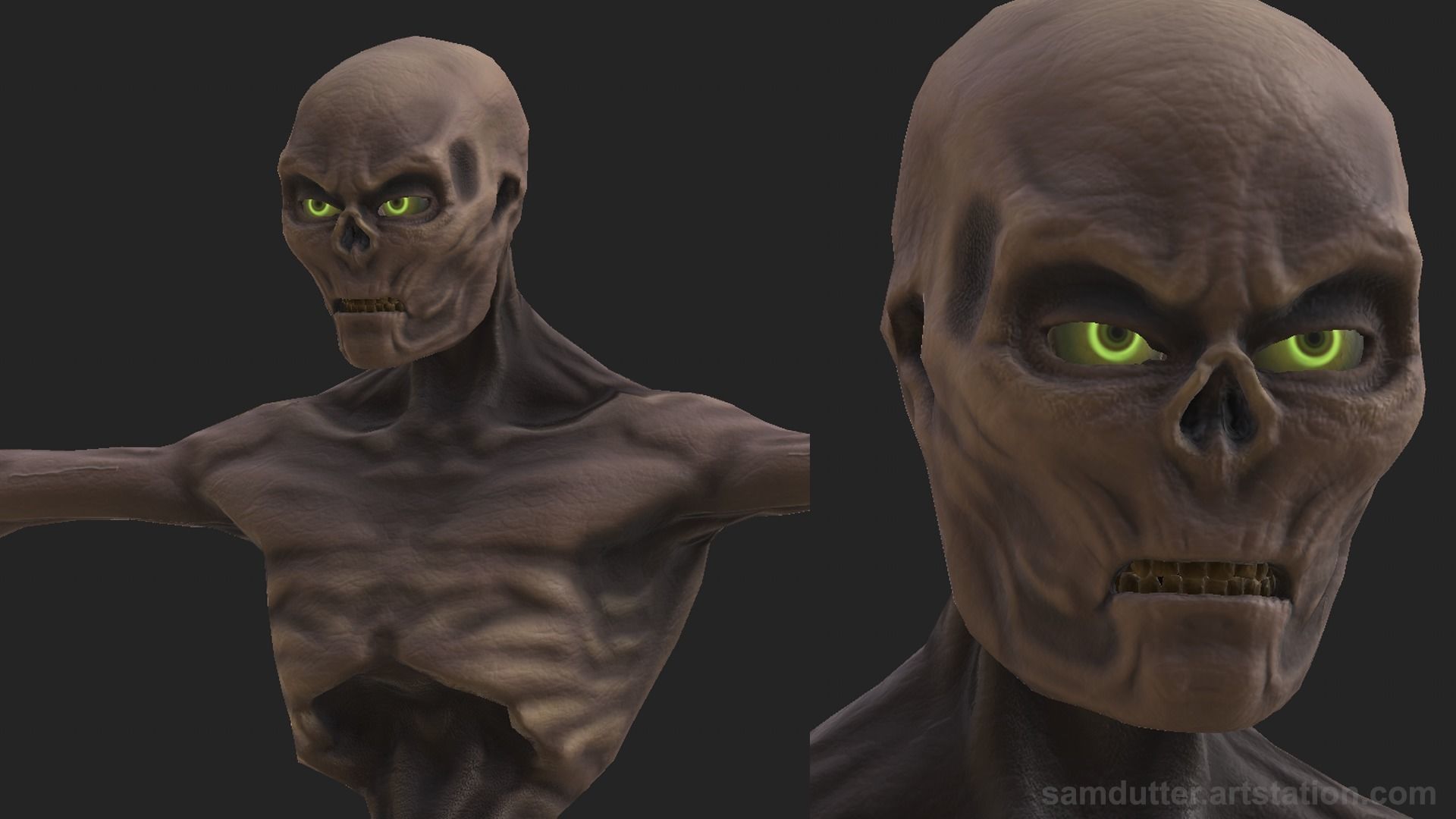 ZOMBIE - Unity NPC and  VRChat  Ready Character Low-poly 3D model_2