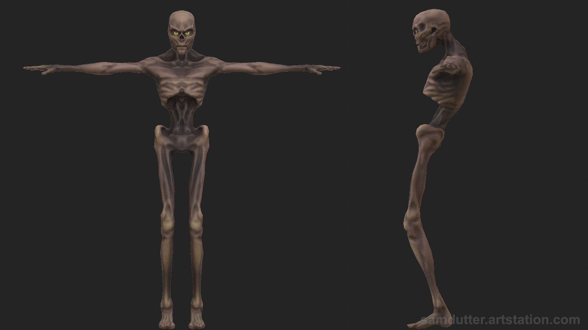 ZOMBIE - Unity NPC and  VRChat  Ready Character Low-poly 3D model_4