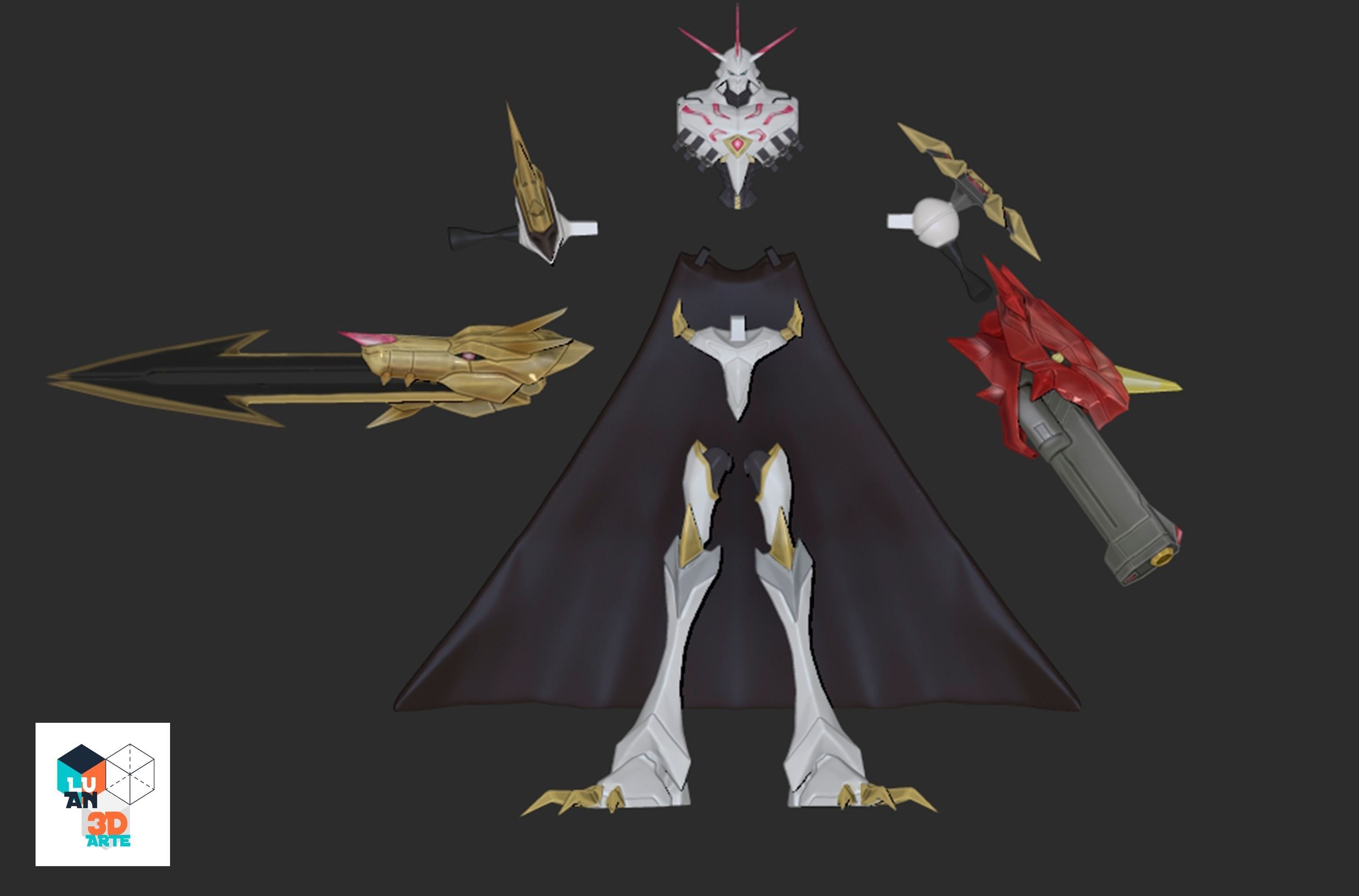 Omegamon Alter-S 3D print model_7