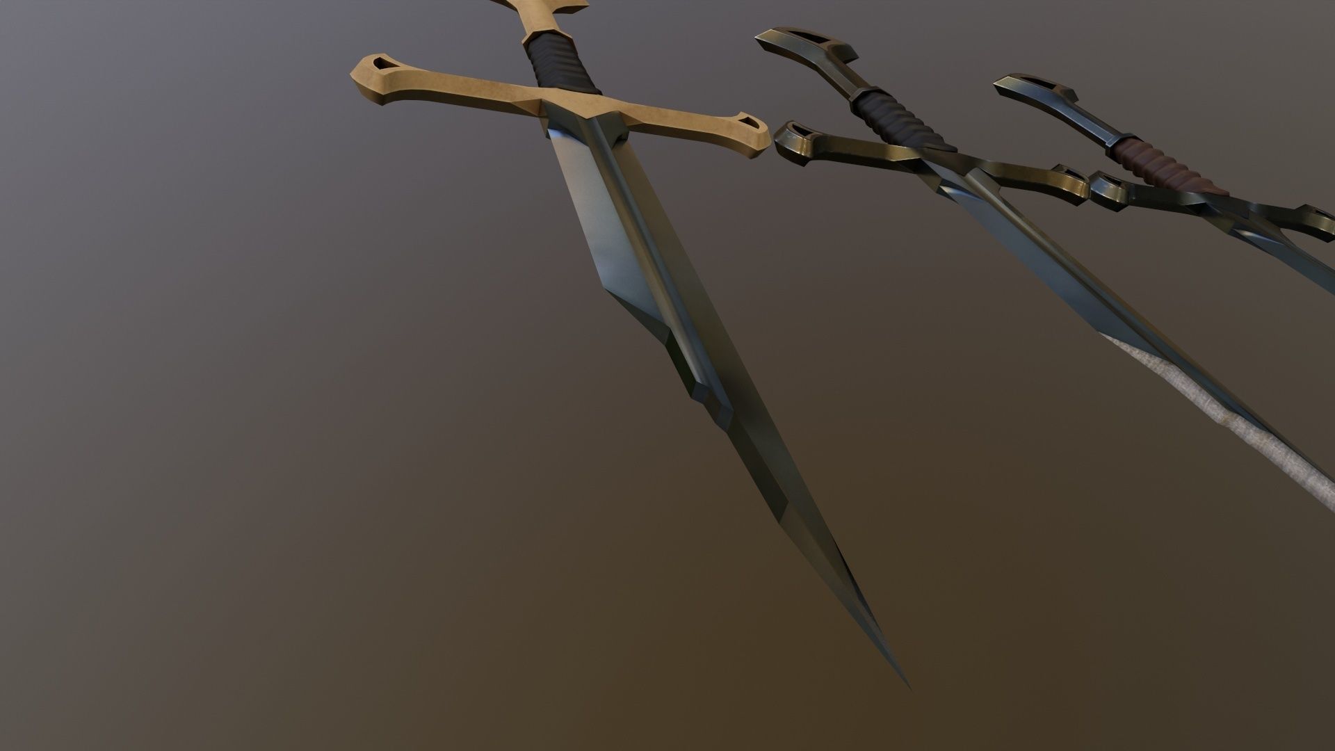 Sword of Aragorn weapon  Free low-poly 3D model_8