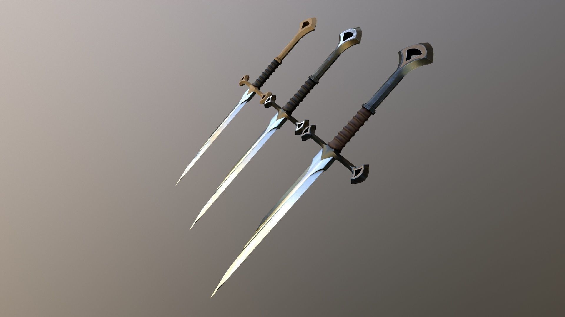 Sword of Aragorn weapon  Free low-poly 3D model_3