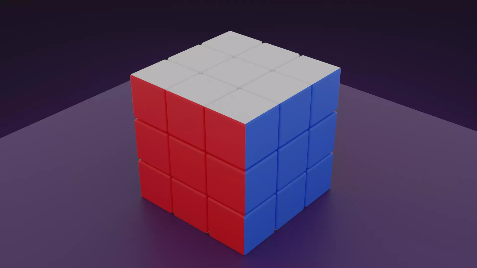 Rubik cube Free low-poly 3D model_0