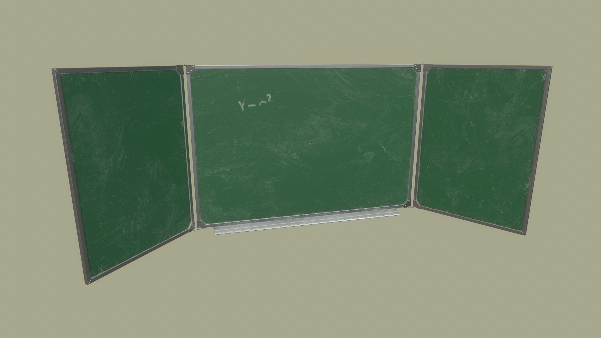 Chalkboard Low-poly 3D model_7