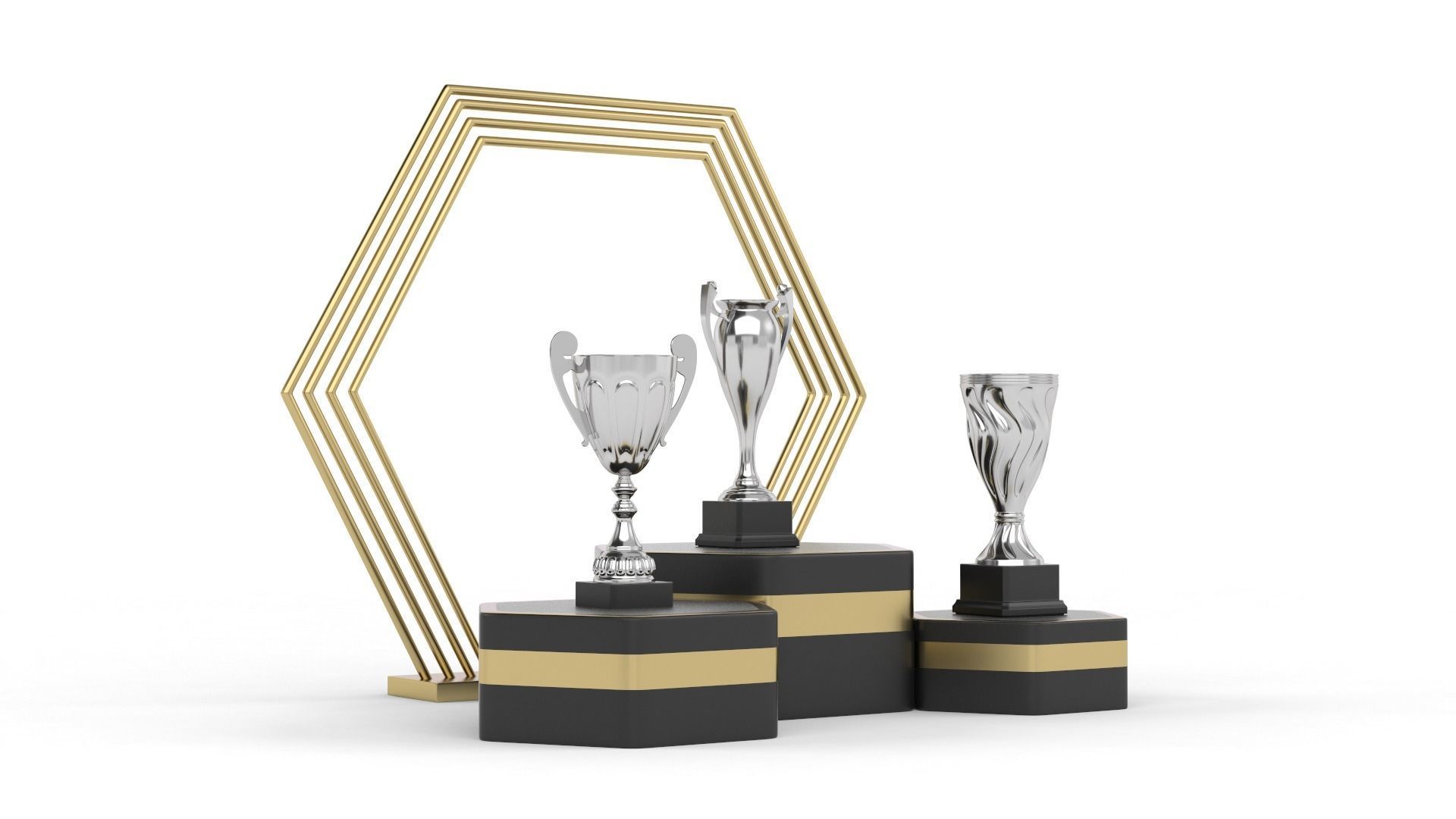 Trophy Cups 3D model_2