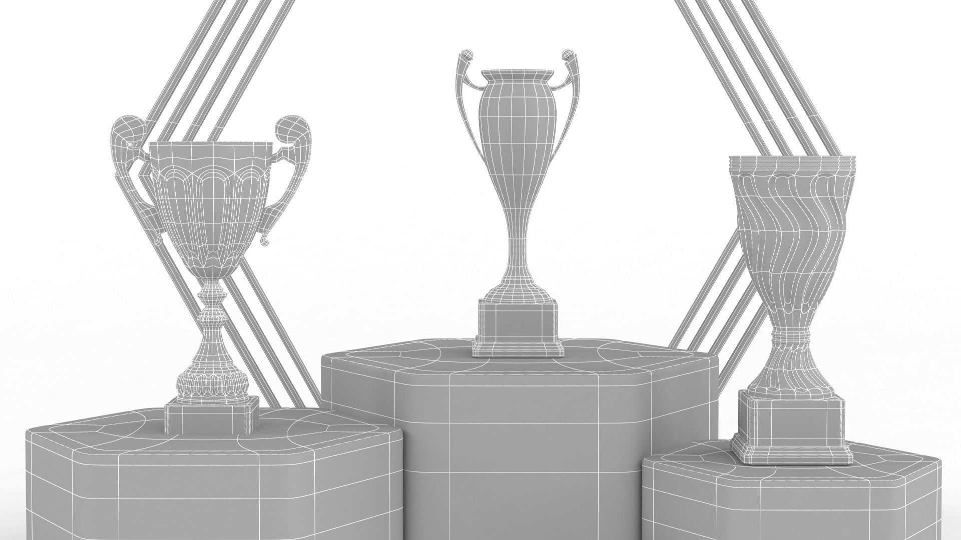 Trophy Cups 3D model_10