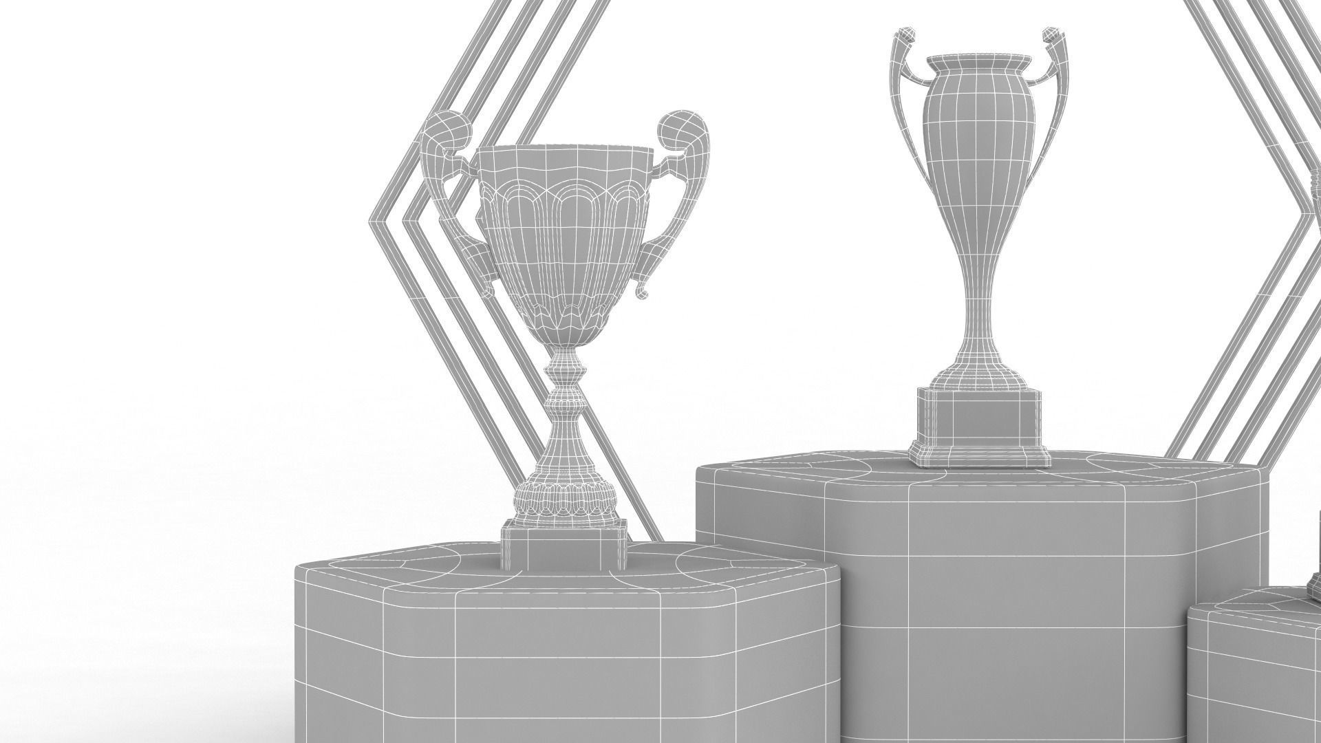 Trophy Cups 3D model_11