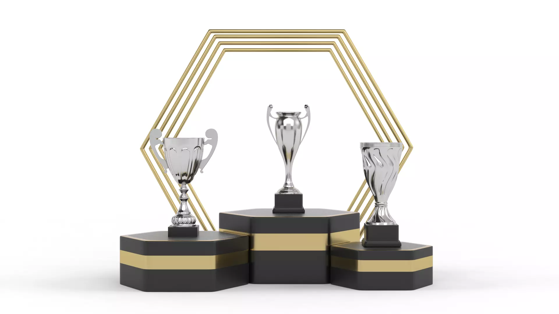 Trophy Cups 3D model_0