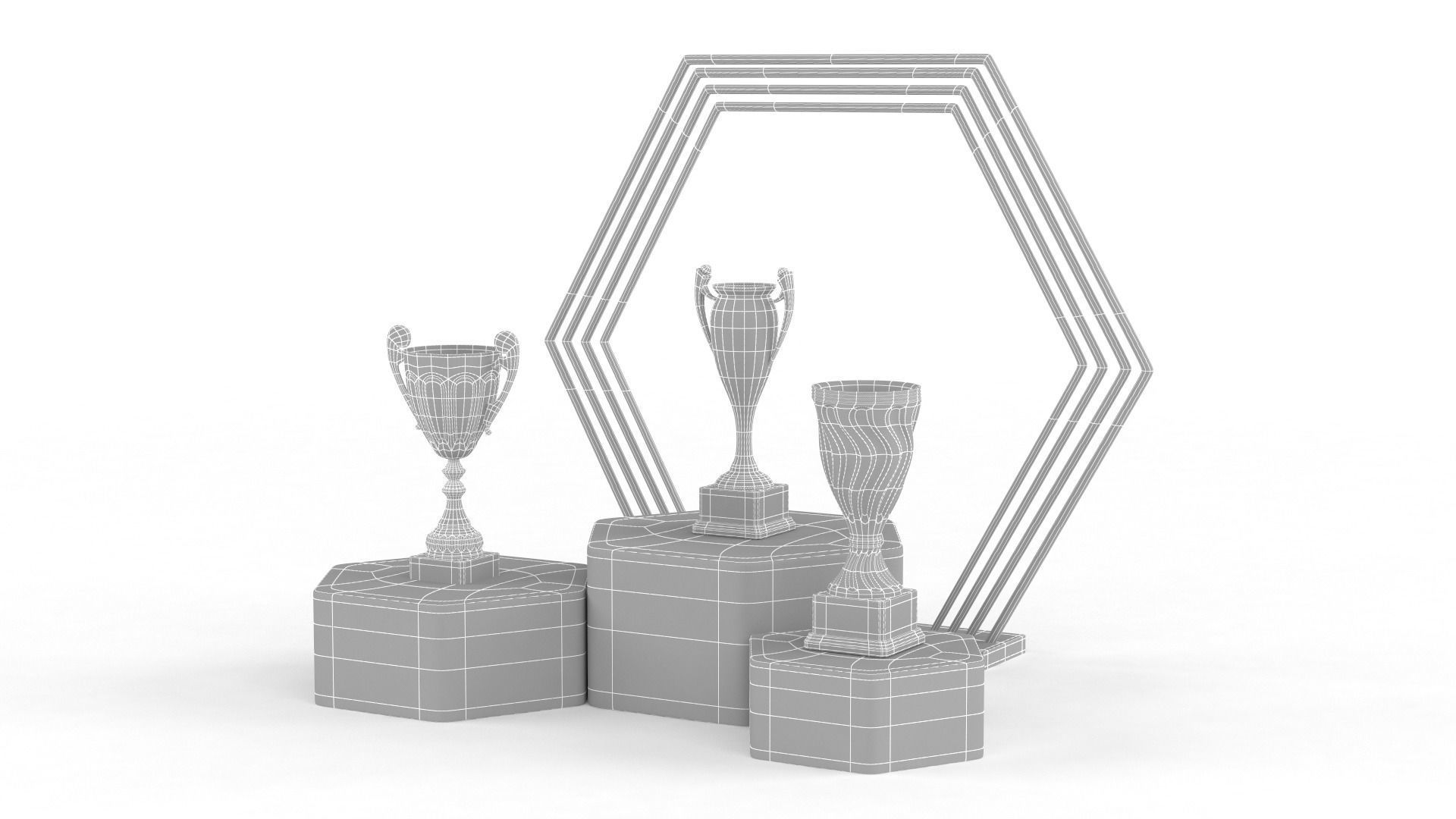 Trophy Cups 3D model_8