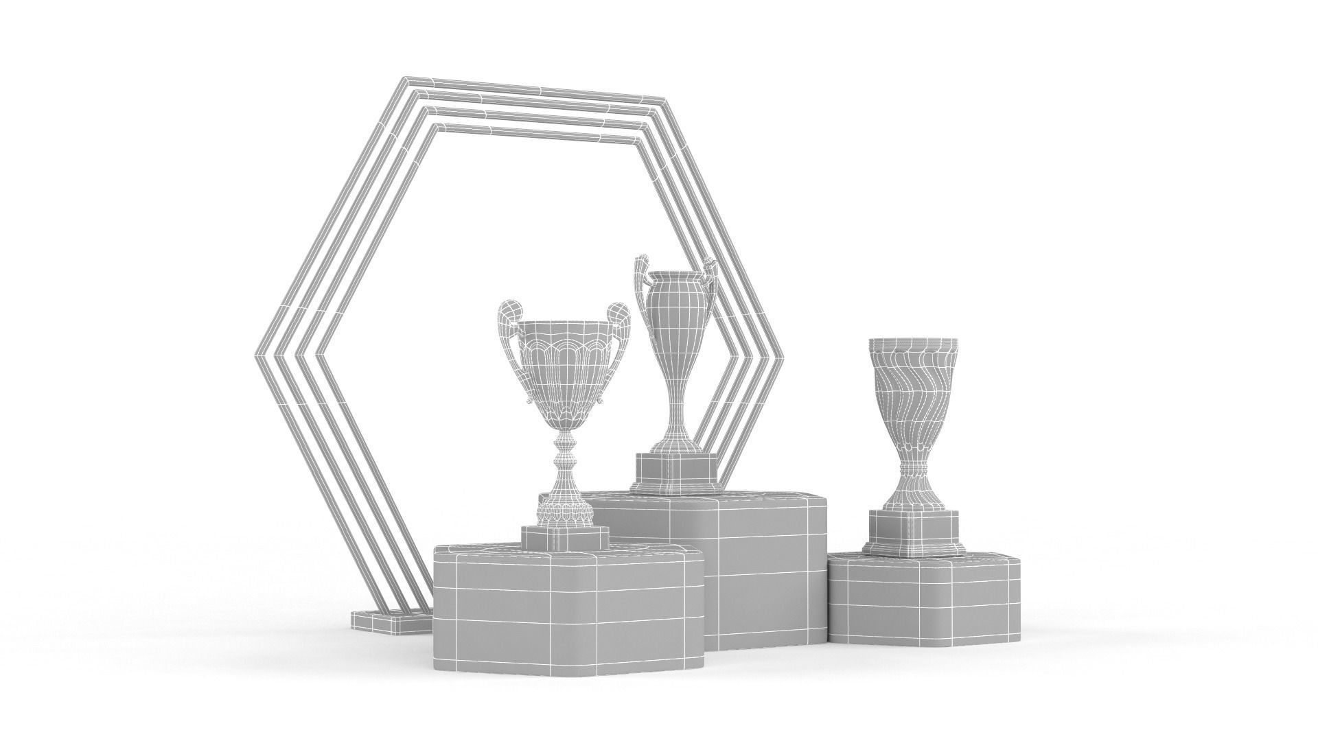 Trophy Cups 3D model_9