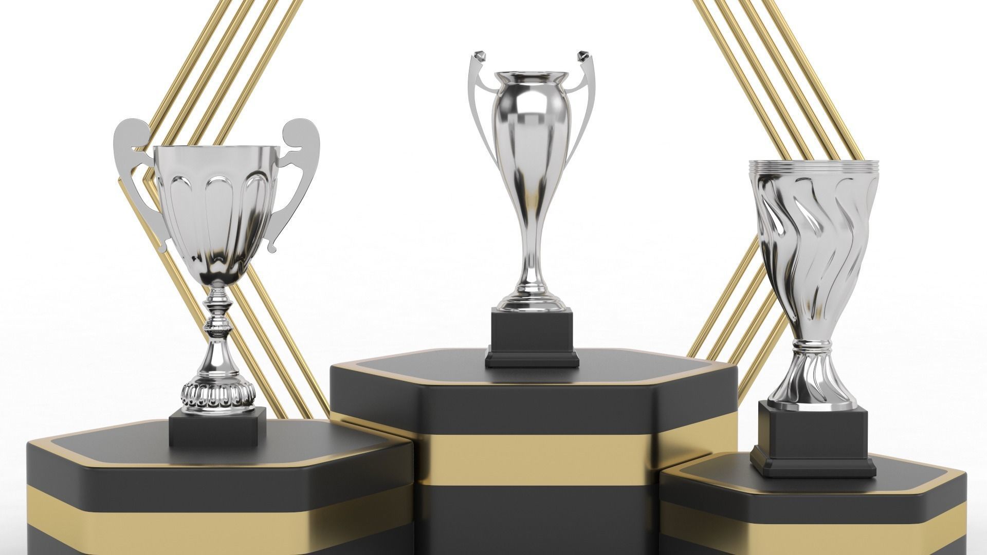 Trophy Cups 3D model_3