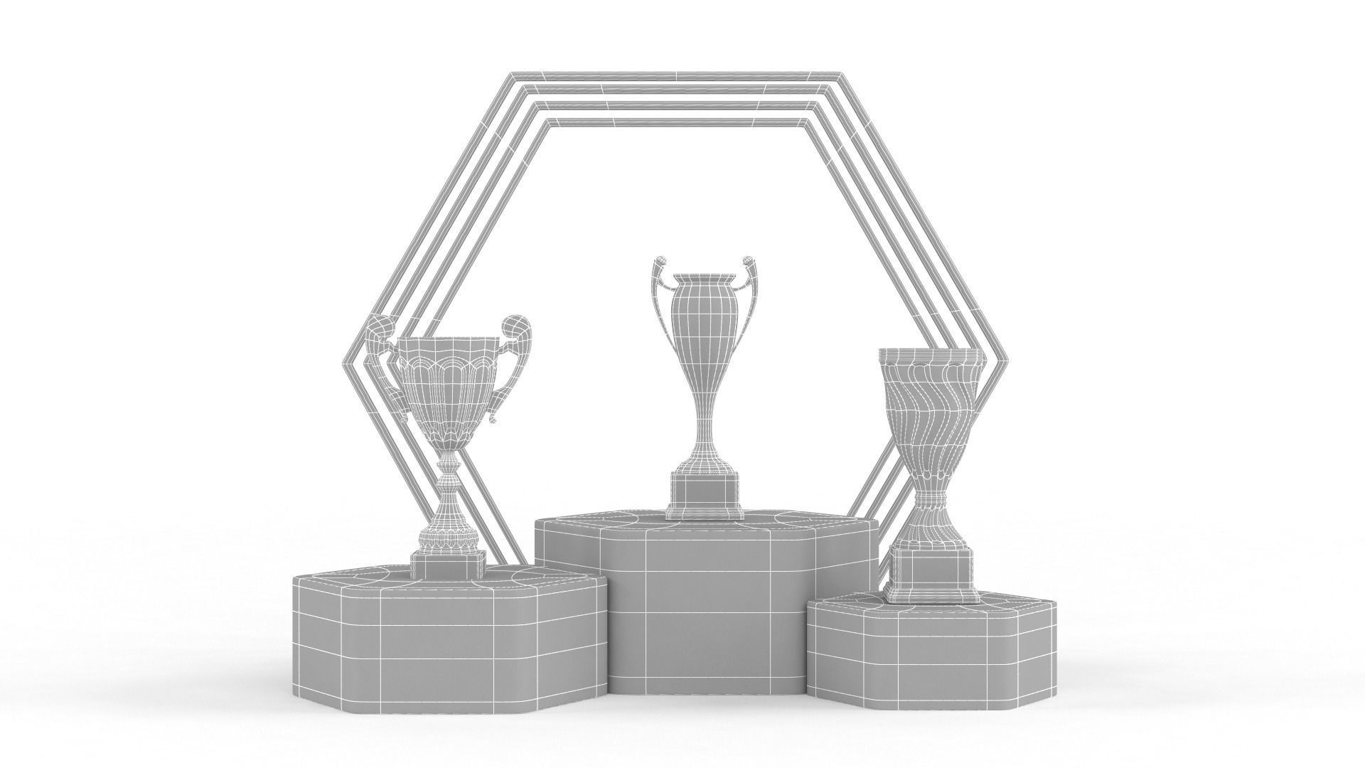 Trophy Cups 3D model_7