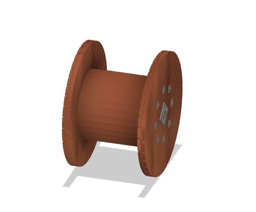 Model Railway - Cable Drums with and without Cable 3D print model_9