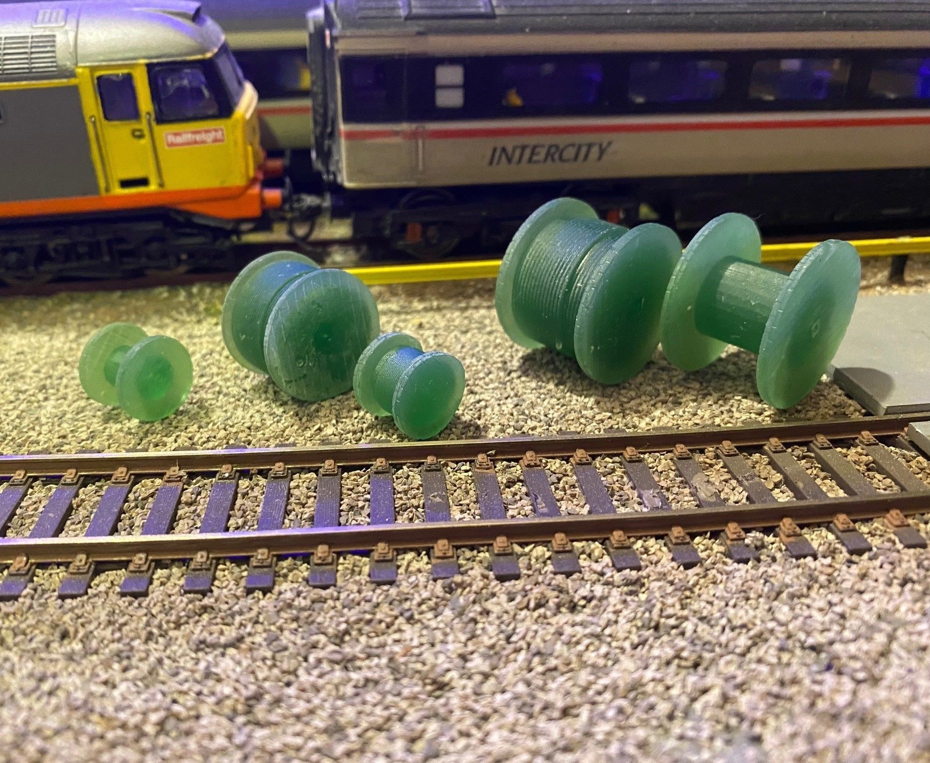 Model Railway - Cable Drums with and without Cable 3D print model_2