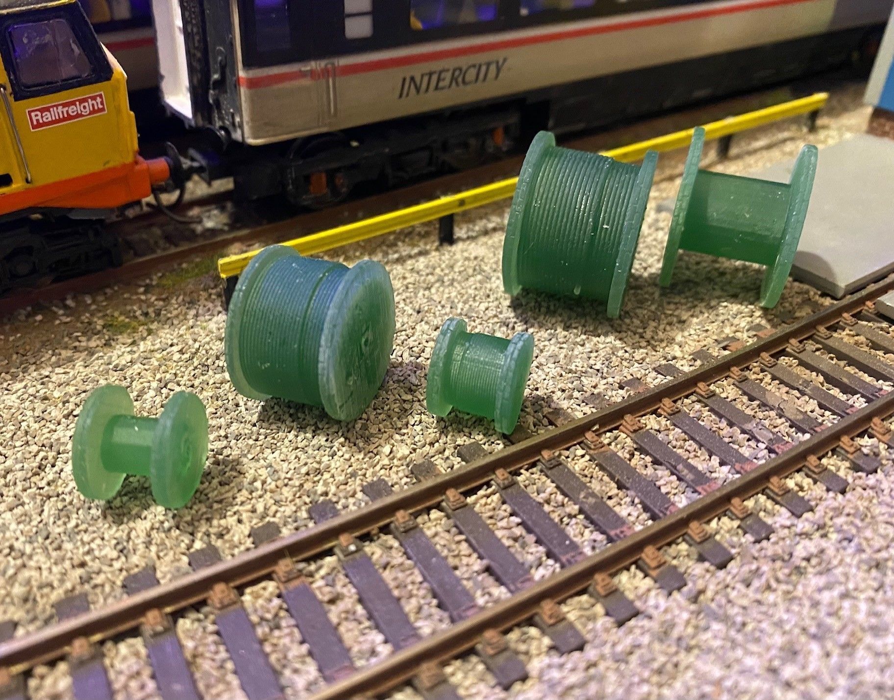 Model Railway - Cable Drums with and without Cable 3D print model_14
