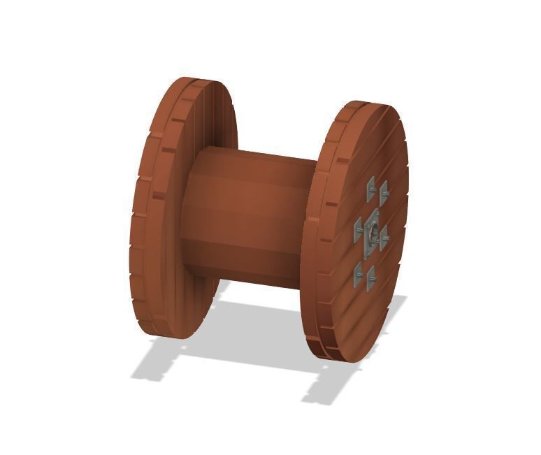 Model Railway - Cable Drums with and without Cable 3D print model_11