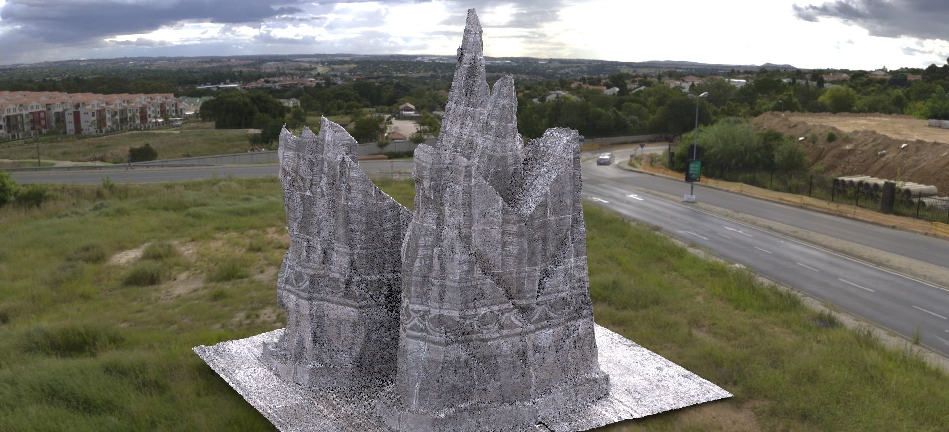 Cliff rock unique design 2 3D 3D model_1