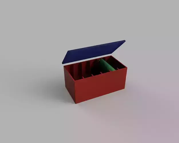 18x AA battery storage box 3D print model