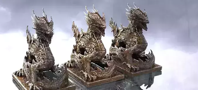 Asian Dragon Fantasy Version 2 3D 3D model