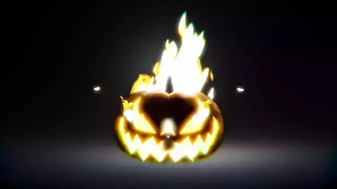 Jack-O-Lantern - Halloween Pumpkin  Low-poly 3D model
