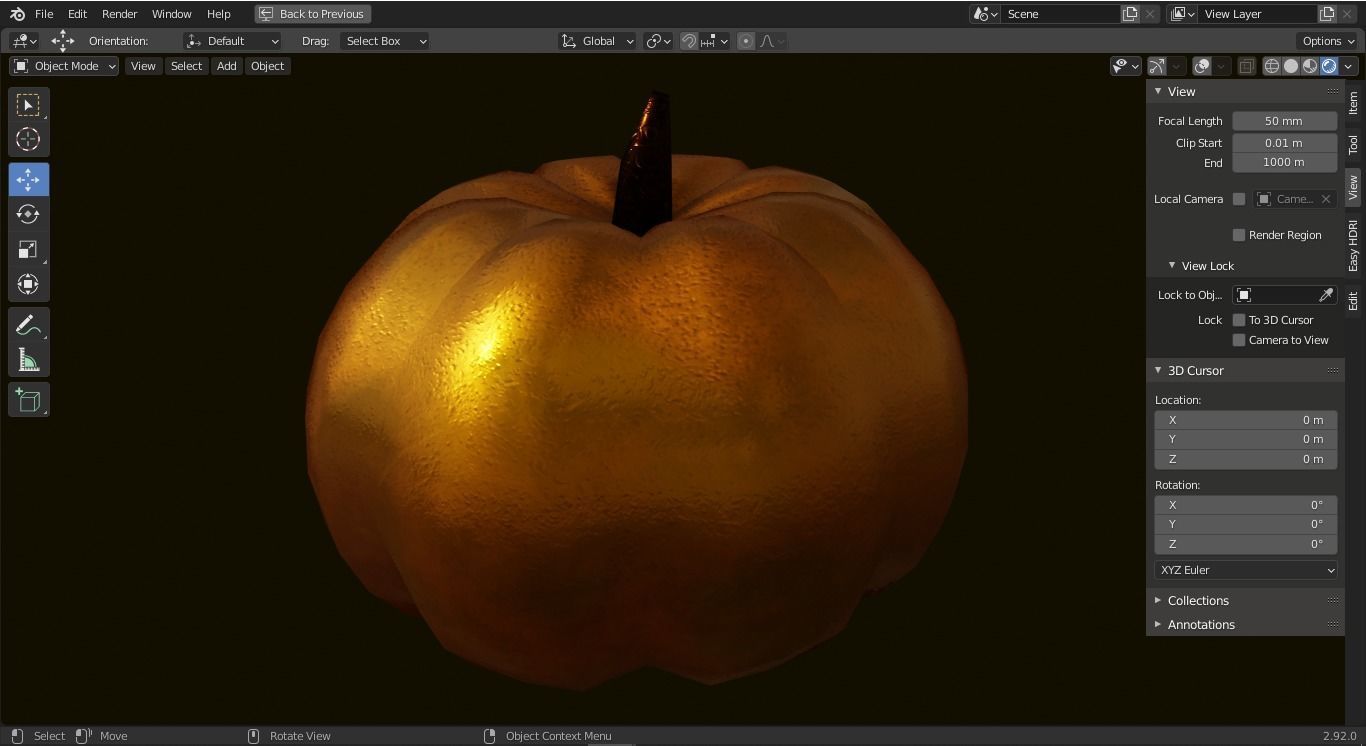 Jack-O-Lantern - Halloween Pumpkin  Low-poly 3D model_18