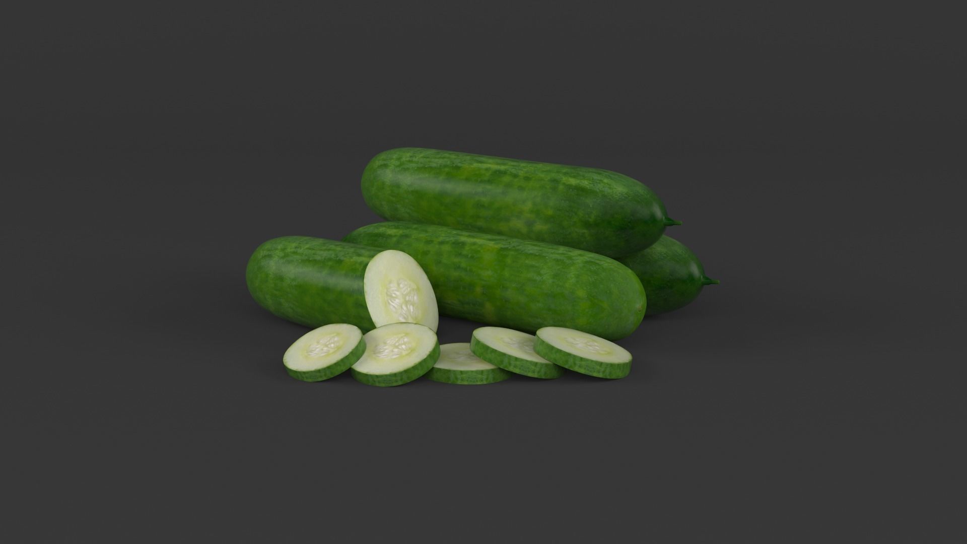 Vegetable Collection cucumbers 3D model_1