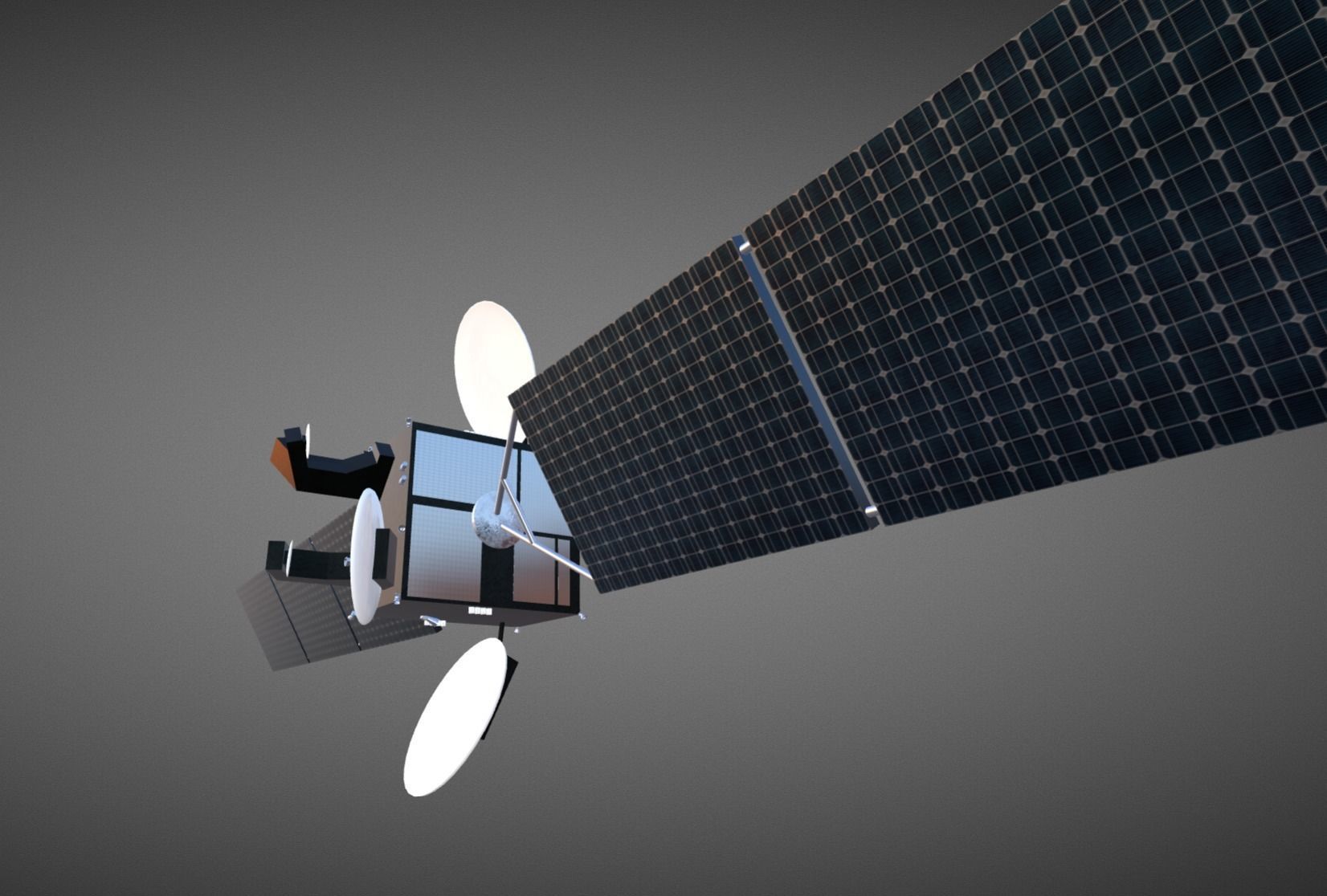 Turksat 6A GEO Satellite Low-poly 3D model_4