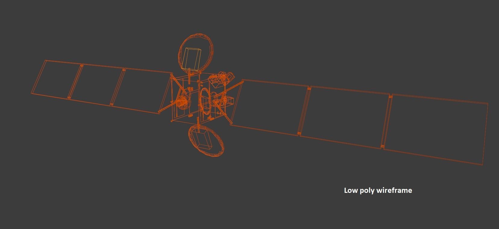 Turksat 6A GEO Satellite Low-poly 3D model_5