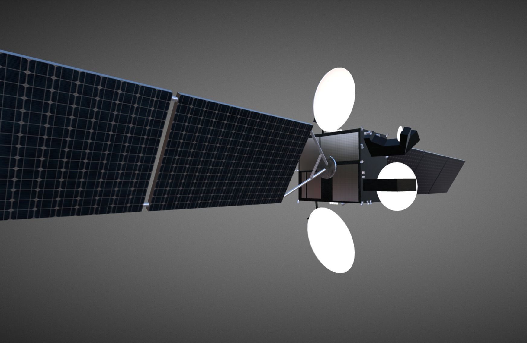Turksat 6A GEO Satellite Low-poly 3D model_3