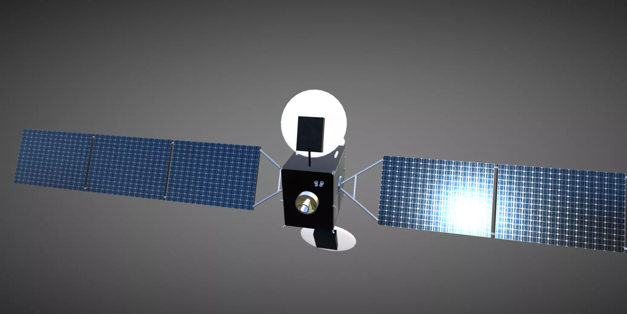 Turksat 6A GEO Satellite Low-poly 3D model_0