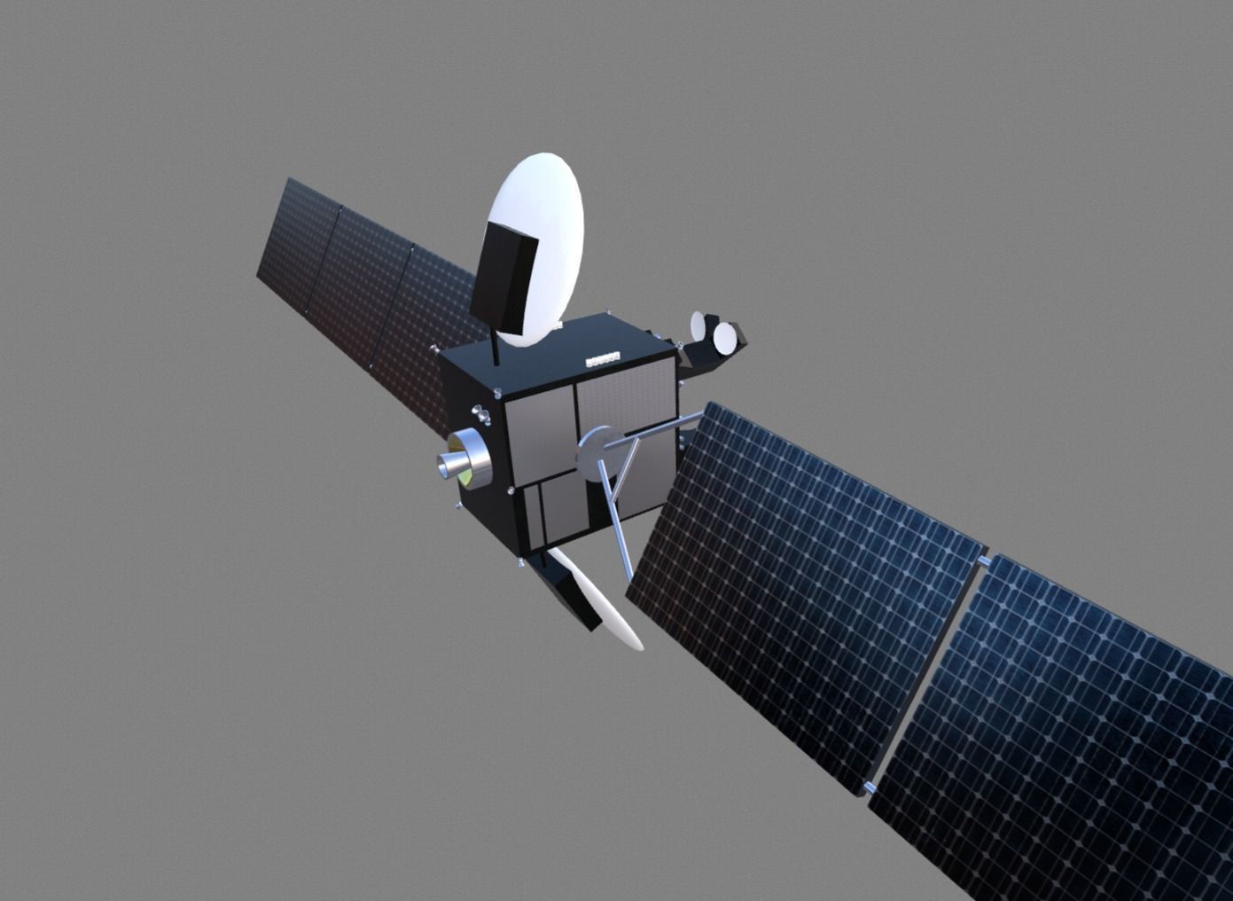 Turksat 6A GEO Satellite Low-poly 3D model_2