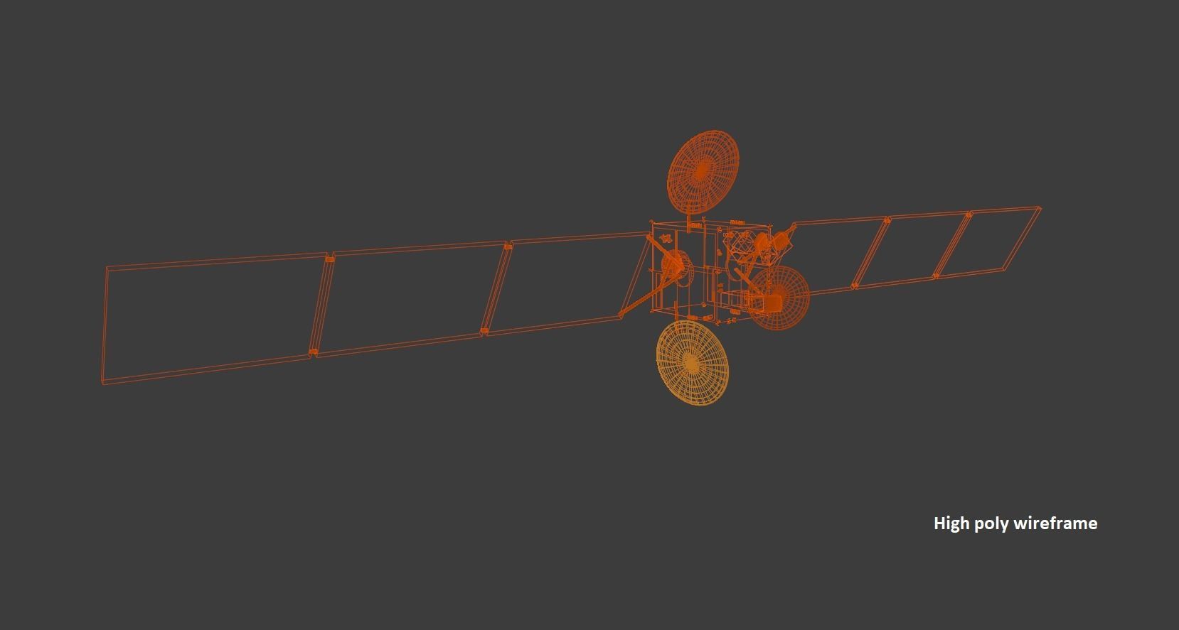 Turksat 6A GEO Satellite Low-poly 3D model_6