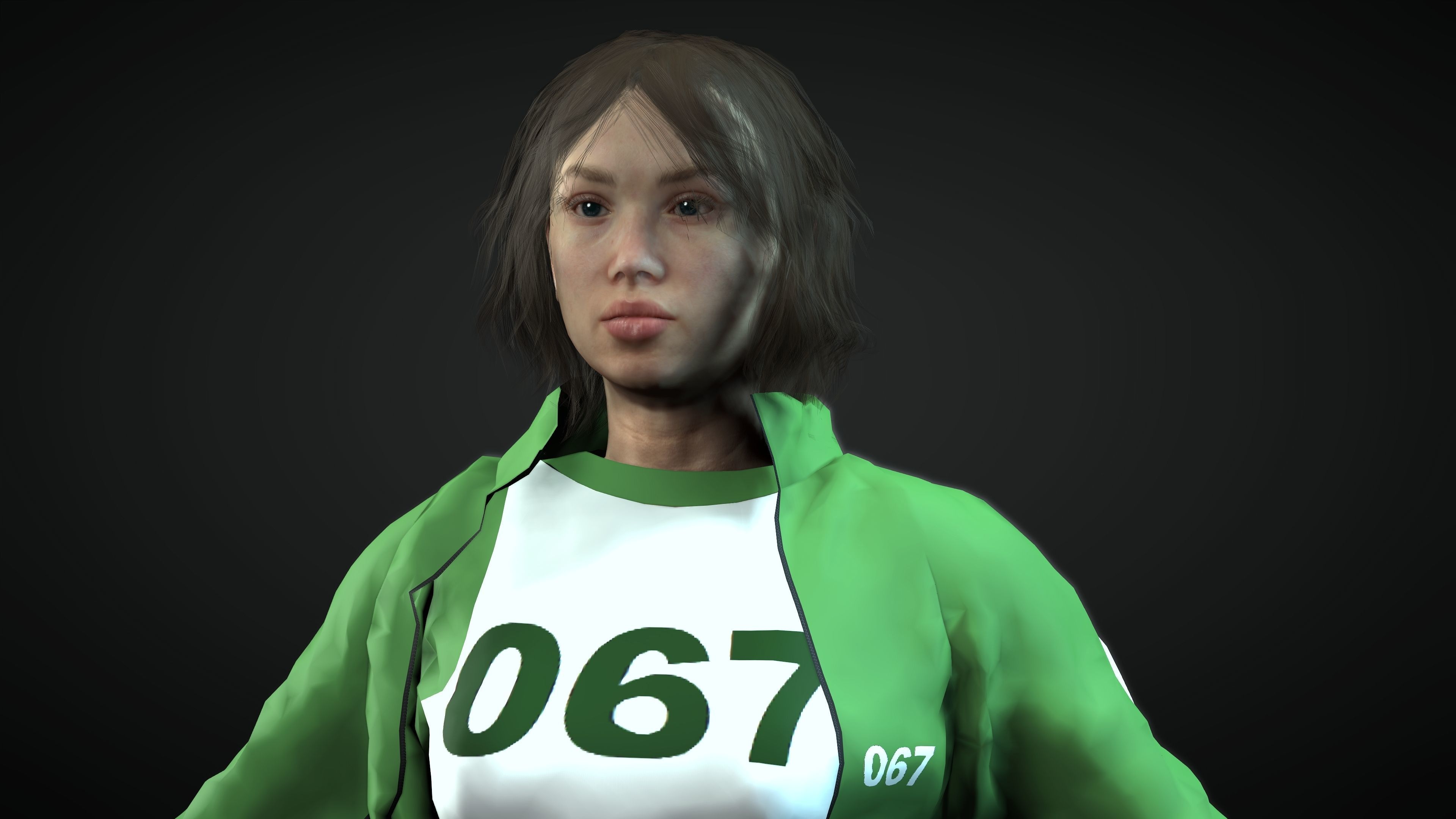 Squid Game Sae Byeok  Low-poly 3D model_6