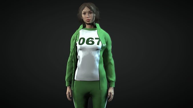 Squid Game Sae Byeok  Low-poly 3D model