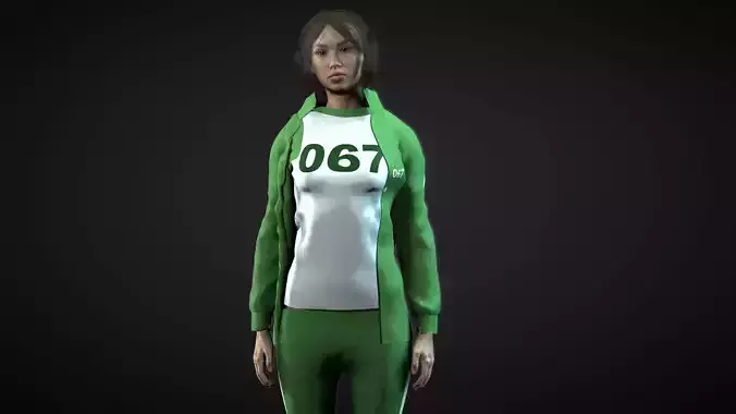 Squid Game Sae Byeok  Low-poly 3D model