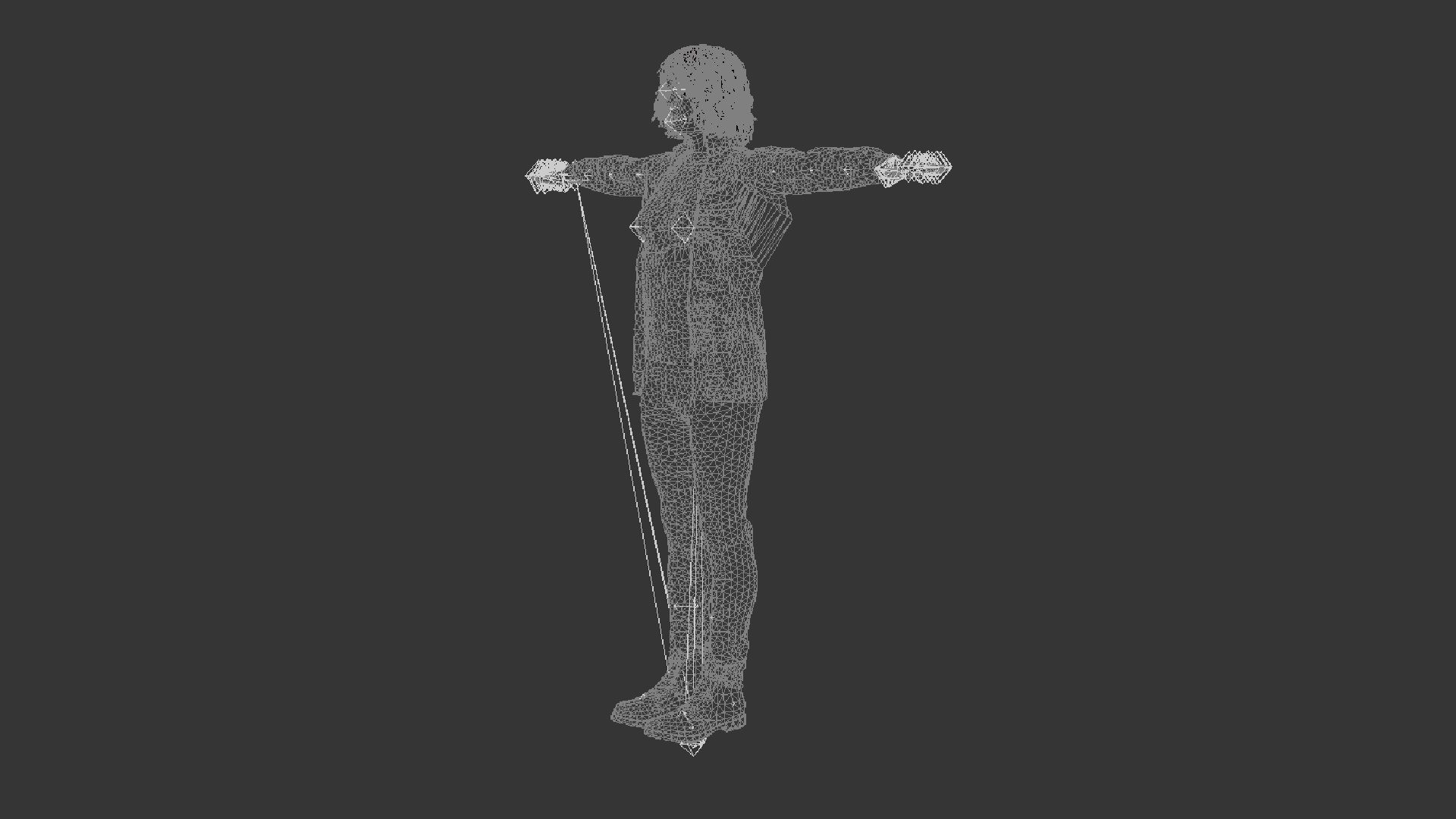 Squid Game Sae Byeok  Low-poly 3D model_8