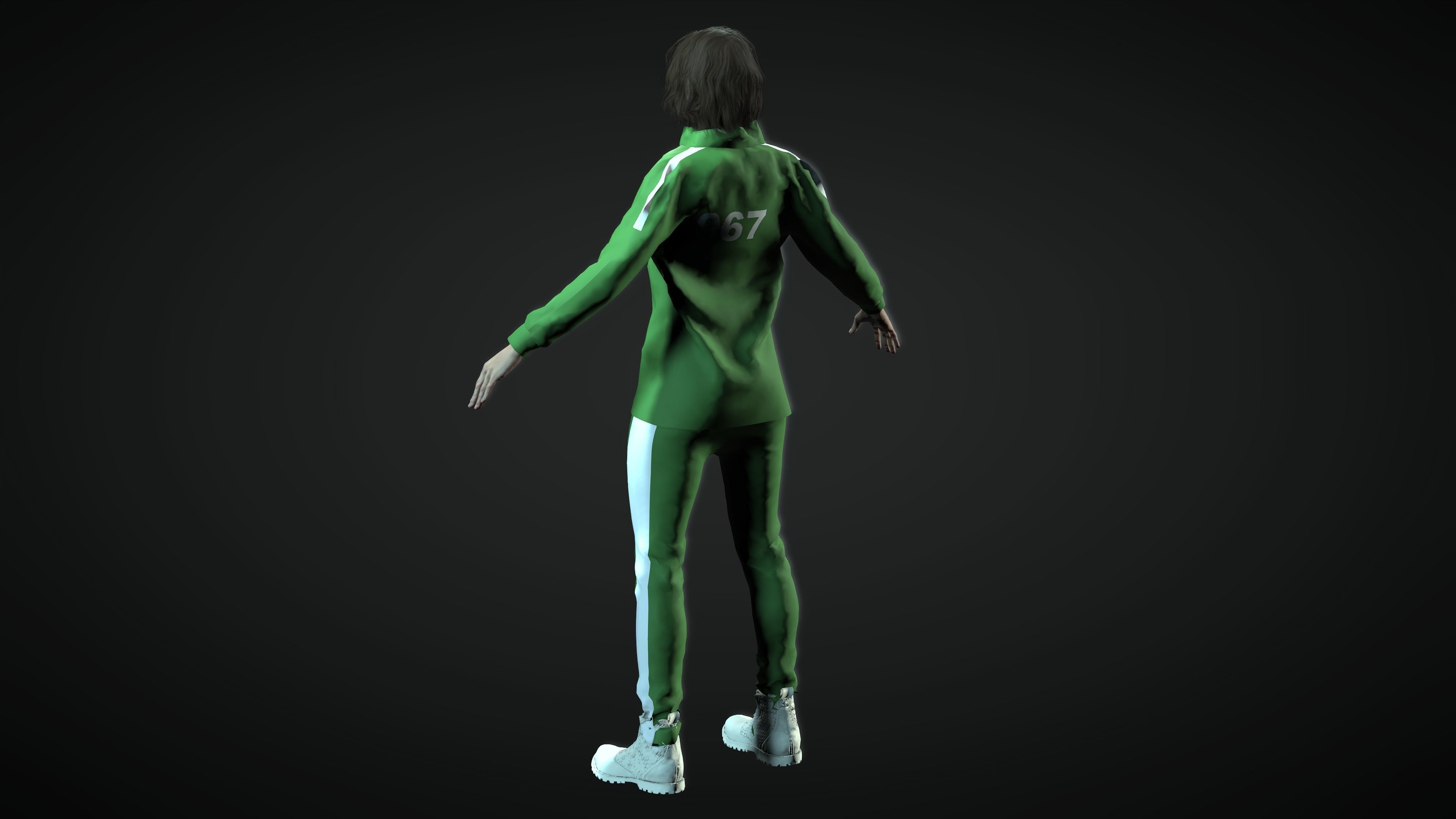 Squid Game Sae Byeok  Low-poly 3D model_3