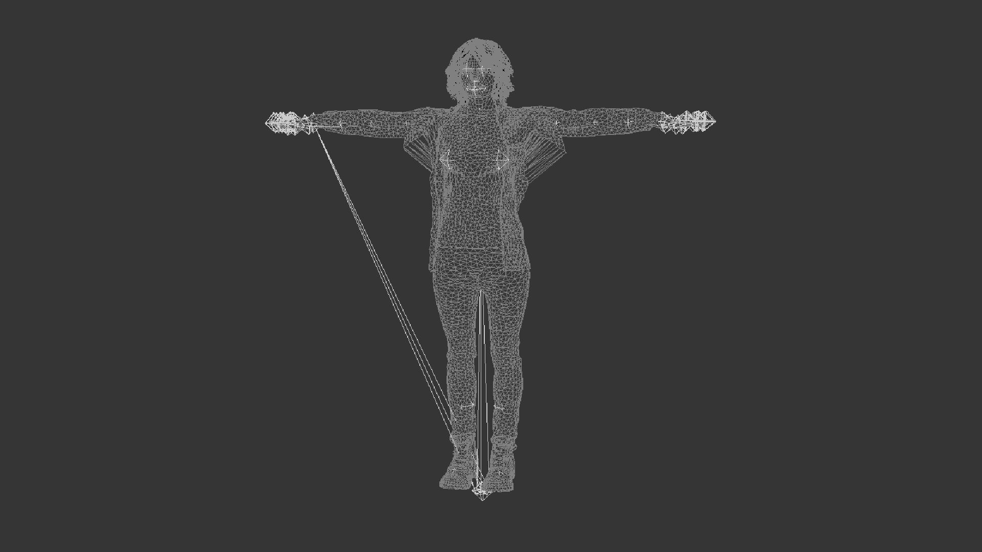 Squid Game Sae Byeok  Low-poly 3D model_7