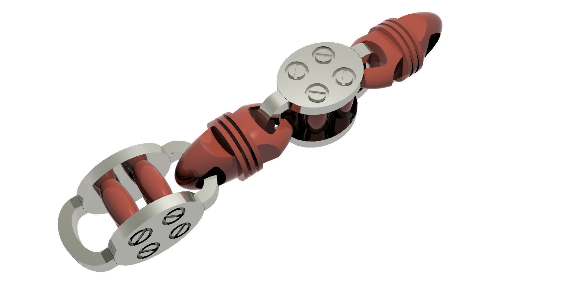 Eslabon para cadenas chain link E2016-15 3D print model 3D print model_3